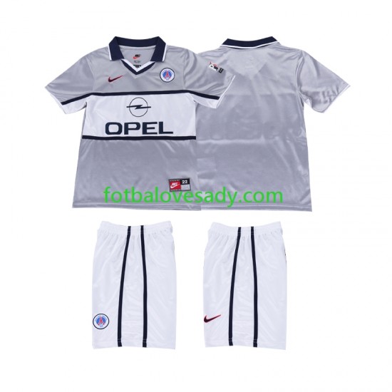 Paris Saint-Germain Retro 2000 2001 Děti Fotbalový dres Venkovní Krátký rukáv