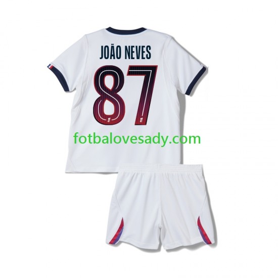 Paris Saint-Germain Joao Neves 87 Děti Fotbalový dres Venkovní 2026-2027 Krátký rukáv