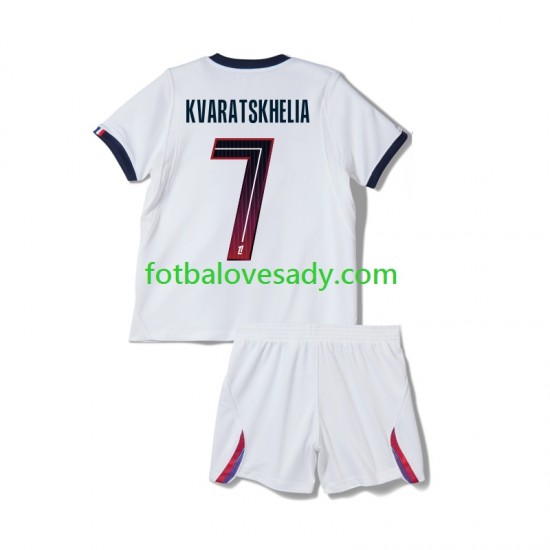 Paris Saint-Germain Khvicha Kvaratskhelia 7 Děti Fotbalový dres Venkovní 2026-2027 Krátký rukáv