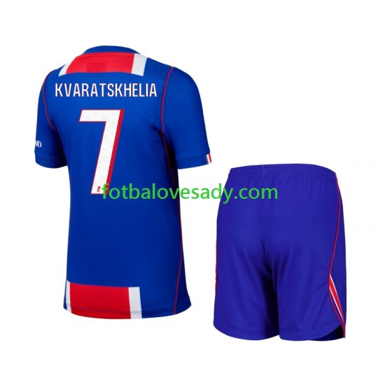 Paris Saint-Germain Khvicha Kvaratskhelia 7 Děti Fotbalový dres Domácí 2026-2027 Krátký rukáv