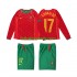 Portugalsko Retro Cristiano Ronaldo 17 2004 Děti Fotbalový dres Domácí Dlouhý rukáv
