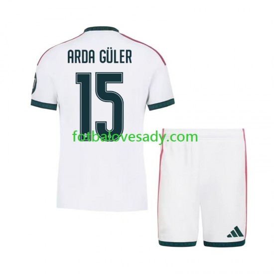 Real Madrid Arda Guler 15 Děti Fotbalový dres Domácí 2026-2027 Krátký rukáv