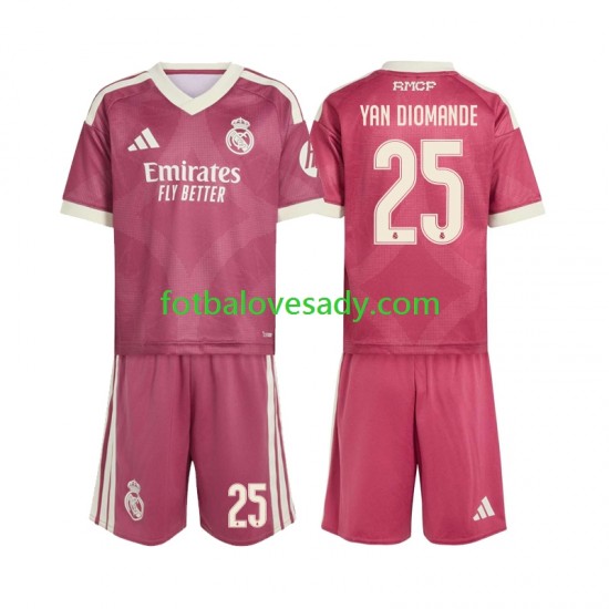 Real Madrid Yan Diomande 25 Děti Fotbalový dres Třetí 2026-2027 Krátký rukáv