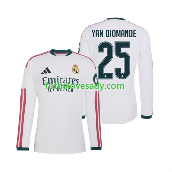 Real Madrid Yan Diomande 25 Muži Fotbalový dres Domácí 2026-2027 Dlouhý rukáv