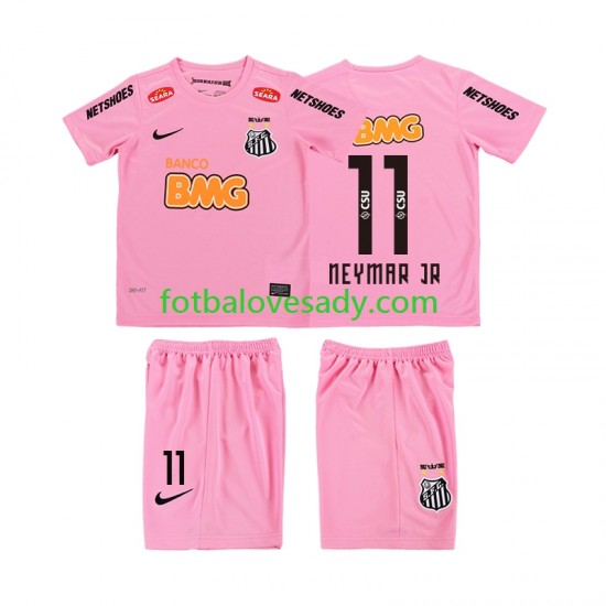 Retro Santos Neymar JR 11 2012 2013 Děti Fotbalový dres Čtvrtý Krátký rukáv