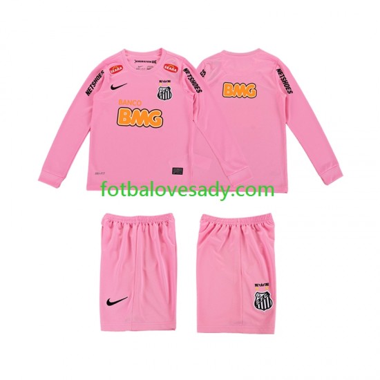 Retro Santos 2012 2013 Děti Fotbalový dres Čtvrtý Dlouhý rukáv