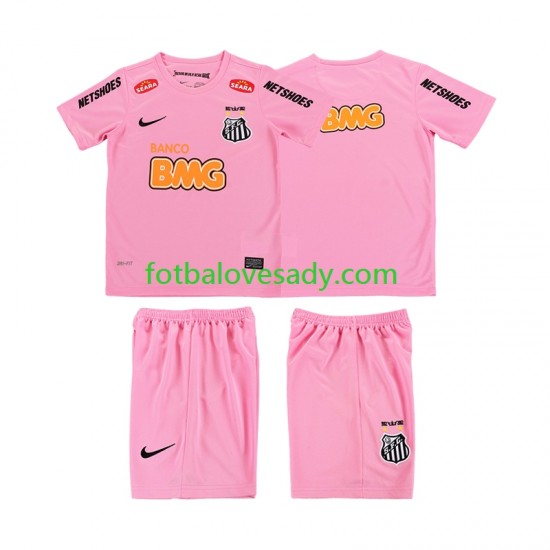 Retro Santos 2012 2013 Děti Fotbalový dres Čtvrtý Krátký rukáv