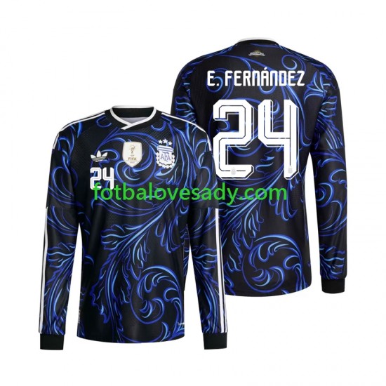 Argentina Enzo Fernandez 24 Muži Fotbalový dres Venkovní Mistrovství světa 2026 Dlouhý rukáv