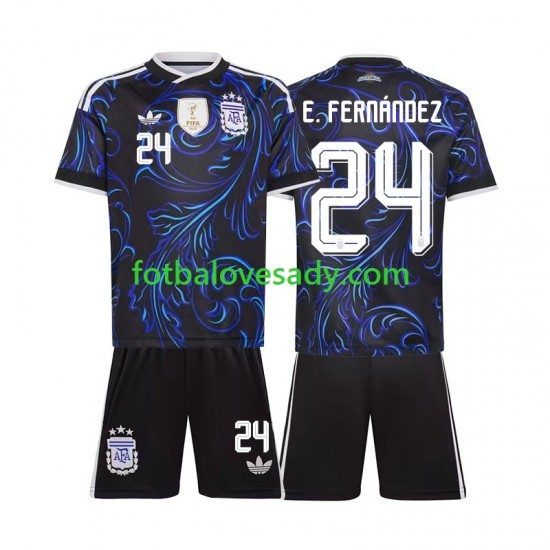 Argentina Enzo Fernandez 24 Děti Fotbalový dres Venkovní Mistrovství světa 2026 Krátký rukáv