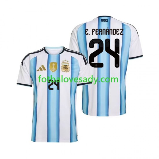Argentina Enzo Fernandez 24 Muži Fotbalový dres Domácí Mistrovství světa 2026 Krátký rukáv
