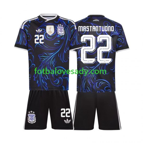 Argentina Franco Mastantuono 22 Děti Fotbalový dres Venkovní Mistrovství světa 2026 Krátký rukáv