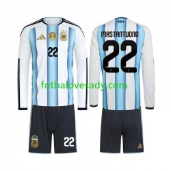 Argentina Franco Mastantuono 22 Děti Fotbalový dres Domácí Mistrovství světa 2026 Dlouhý rukáv