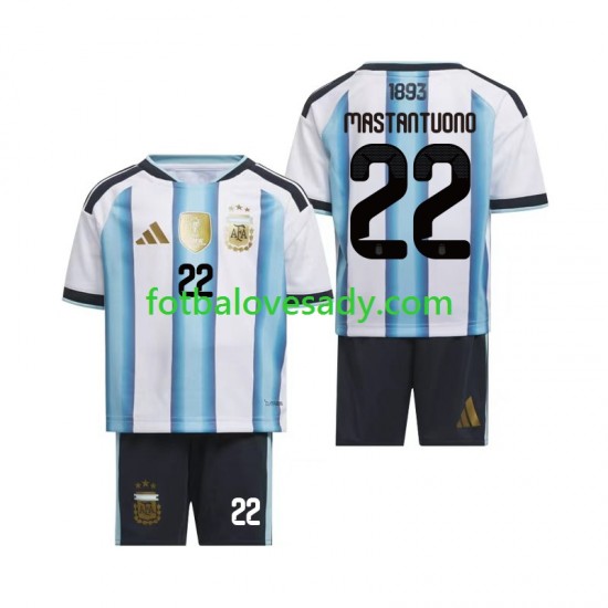Argentina Franco Mastantuono 22 Děti Fotbalový dres Domácí Mistrovství světa 2026 Krátký rukáv