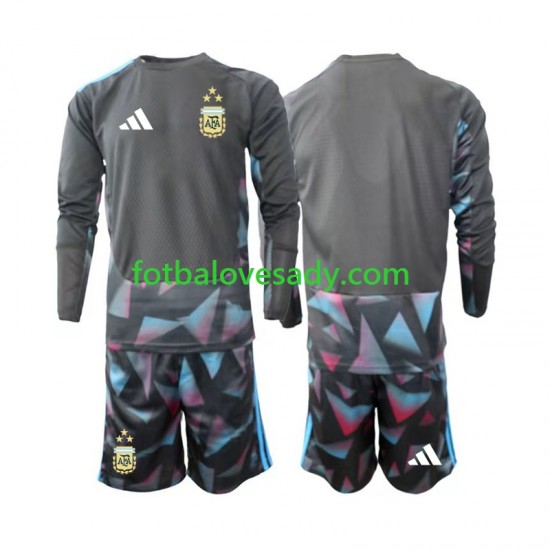 Argentina Brankář Děti Fotbalový dres Domácí Mistrovství světa 2026 Dlouhý rukáv