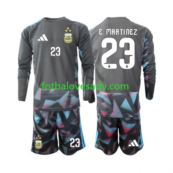 Argentina Brankář Emiliano Martinez 23 Děti Fotbalový dres Domácí Mistrovství světa 2026 Dlouhý rukáv