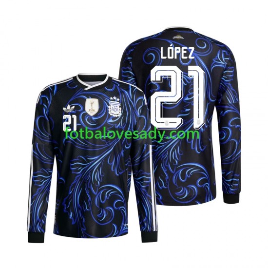 Argentina Jose Manuel Lopez 21 Muži Fotbalový dres Venkovní Mistrovství světa 2026 Dlouhý rukáv