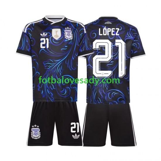 Argentina Jose Manuel Lopez 21 Děti Fotbalový dres Venkovní Mistrovství světa 2026 Krátký rukáv