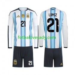Argentina Jose Manuel Lopez 21 Děti Fotbalový dres Domácí Mistrovství světa 2026 Dlouhý rukáv