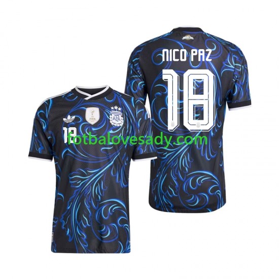 Argentina Nico Paz 18 Muži Fotbalový dres Venkovní Mistrovství světa 2026 Krátký rukáv