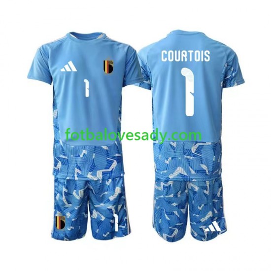 Belgie Brankář Thibaut Courtois 1 Děti Fotbalový dres Domácí Mistrovství světa 2026 Krátký rukáv