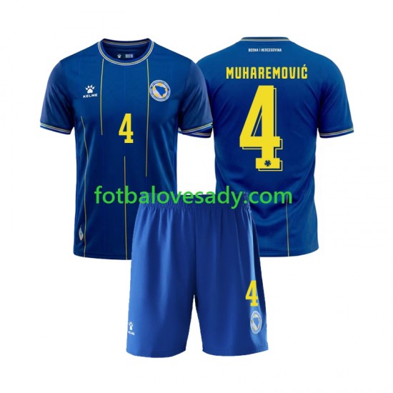 Bosna a Hercegovina Tarik Muharemovic 4 Děti Fotbalový dres Domácí Mistrovství světa 2026 Krátký rukáv