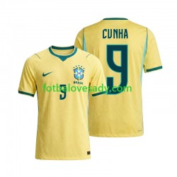 Brazílie Matheus Cunha 9 Muži Fotbalový dres Domácí Mistrovství světa 2026 Krátký rukáv