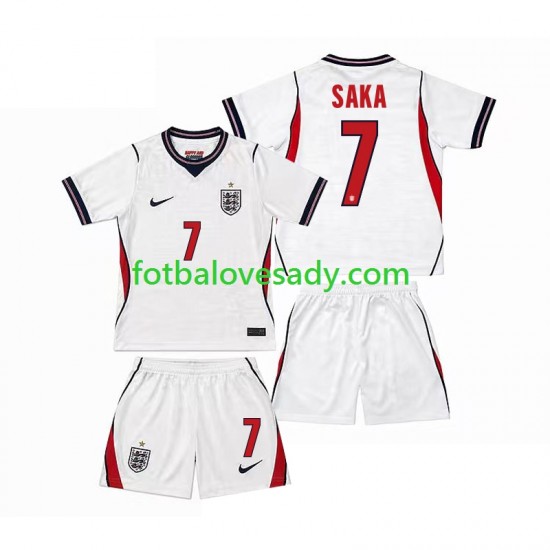 Anglie Bukayo Saka 7 Děti Fotbalový dres Domácí Mistrovství světa 2026 Krátký rukáv