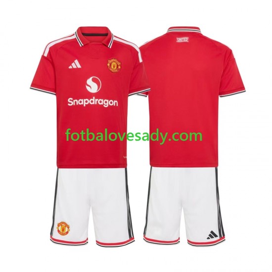 Manchester United Děti Fotbalový dres Domácí 2026-2027 Krátký rukáv