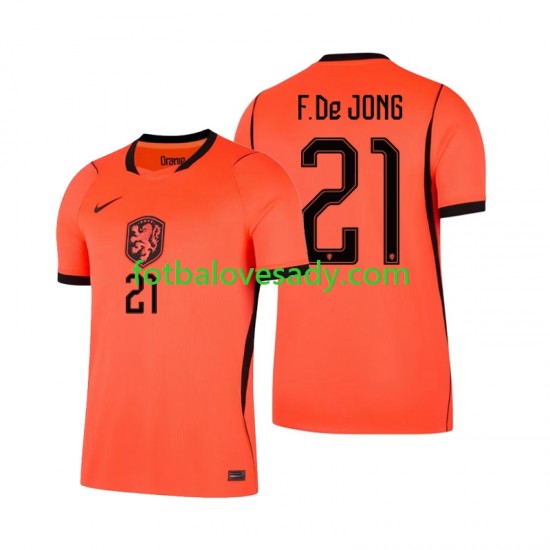 Nizozemsko Frenkie de Jong 21 Muži Fotbalový dres Domácí Mistrovství světa 2026 Krátký rukáv