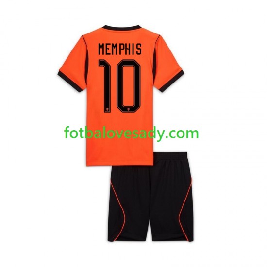 Nizozemsko Memphis Depay 10 Děti Fotbalový dres Domácí Mistrovství světa 2026 Krátký rukáv