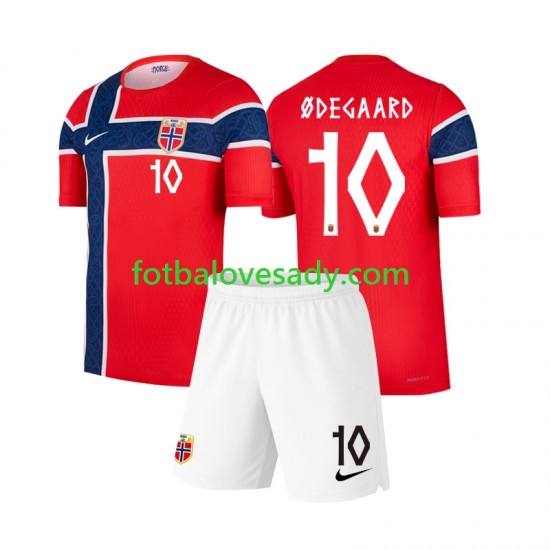 Norsko Martin Odegaard 10 Děti Fotbalový dres Domácí Mistrovství světa 2026 Krátký rukáv