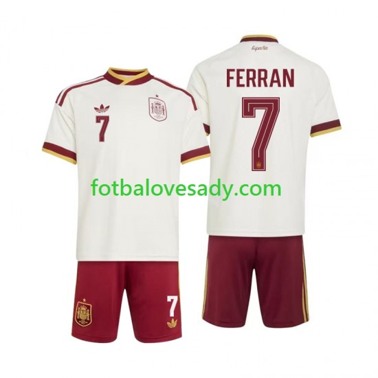 Španělsko Ferran Torres 7 Děti Fotbalový dres Venkovní Mistrovství světa 2026 Krátký rukáv