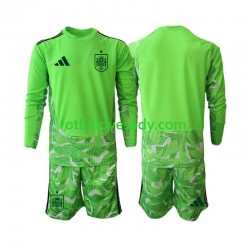 Španělsko Brankář 6th Green color Děti Fotbalový dres Mistrovství světa 2026 Dlouhý rukáv