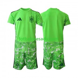 Španělsko Brankář 6th Green color Děti Fotbalový dres Mistrovství světa 2026 Krátký rukáv