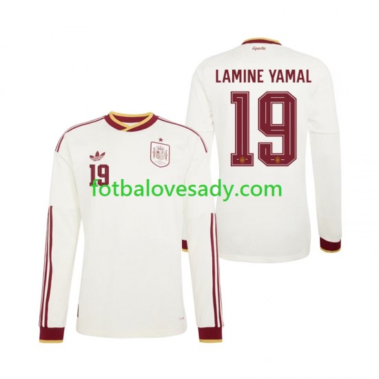 Španělsko Lamine Yamal 19 Muži Fotbalový dres Venkovní Mistrovství světa 2026 Dlouhý rukáv