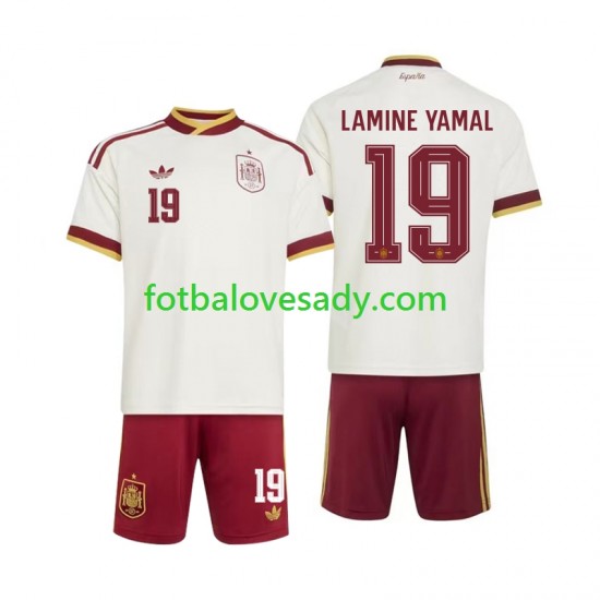 Španělsko Lamine Yamal 19 Děti Fotbalový dres Venkovní Mistrovství světa 2026 Krátký rukáv