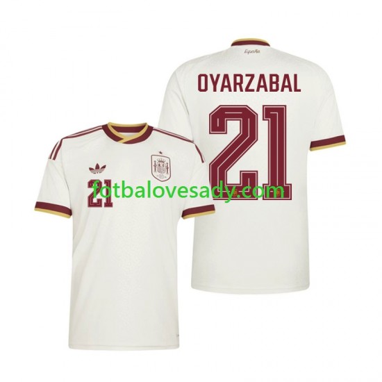 Španělsko Mikel Oyarzabal 21 Muži Fotbalový dres Venkovní Mistrovství světa 2026 Krátký rukáv
