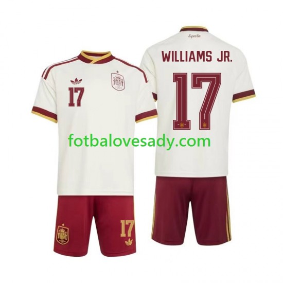 Španělsko Nico Williams 17 Děti Fotbalový dres Venkovní Mistrovství světa 2026 Krátký rukáv
