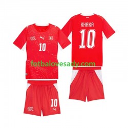 Švýcarsko Granit Xhaka 10 Děti Fotbalový dres Domácí Mistrovství světa 2026 Krátký rukáv