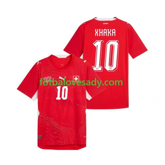 Švýcarsko Granit Xhaka 10 Muži Fotbalový dres Domácí Mistrovství světa 2026 Krátký rukáv