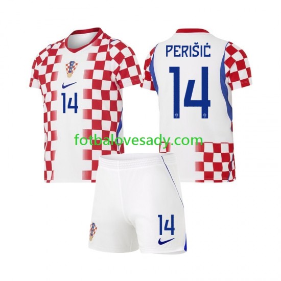 Chorvatsko Ivan Perisic 14 Děti Fotbalový dres Domácí Mistrovství světa 2026 Krátký rukáv