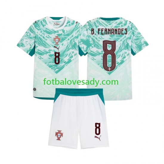 Portugalsko Bruno Fernandes 8 2026 2027 Děti Fotbalový dres Venkovní Krátký rukáv