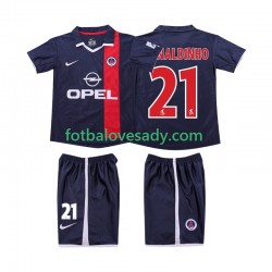 AC Milán Retro RONALDINHO 21 2001 2002 Děti Fotbalový dres Domácí Krátký rukáv
