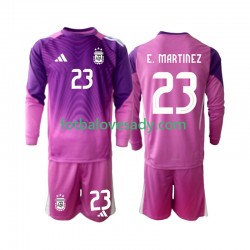 Argentina Brankář Emiliano Martinez 23 2025 Děti Fotbalový dres Domácí Dlouhý rukáv