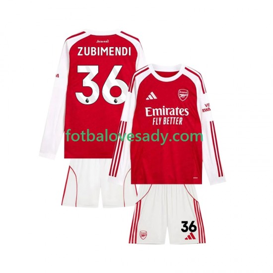 Arsenal Martin Zubimendi 36 Děti Fotbalový dres Domácí 2025-2026 Krátký rukáv
