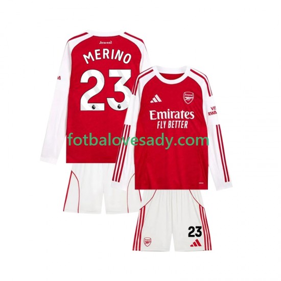 Arsenal Merino 23 Děti Fotbalový dres Domácí 2025-2026 Dlouhý rukáv
