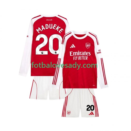 Arsenal Noni Madueke 20 Děti Fotbalový dres Domácí 2025-2026 Dlouhý rukáv