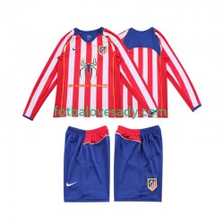 Atlético Madrid Retro 2004 2005 Děti Fotbalový dres Domácí Dlouhý rukáv