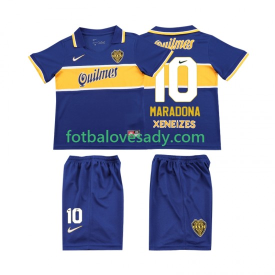 CA Boca Juniors Retro MARADONA 10 1996 1997 Děti Fotbalový dres Domácí Krátký rukáv
