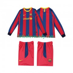 FC Barcelona Retro 2010 2011 Děti Fotbalový dres Domácí Dlouhý rukáv